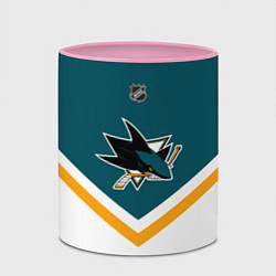 Кружка 3D NHL: San Jose Sharks, цвет: 3D-белый + розовый — фото 2