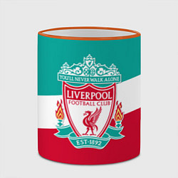 Кружка 3D Liverpool: You'll never walk alone, цвет: 3D-оранжевый кант — фото 2