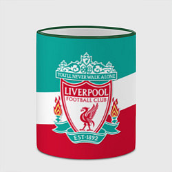 Кружка 3D Liverpool: You'll never walk alone, цвет: 3D-зеленый кант — фото 2