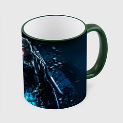 Кружка 3D Metal gear solid 4, цвет: 3D-зеленый кант