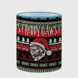 Кружка 3D Freddy Christmas, цвет: 3D-небесно-голубой кант — фото 2