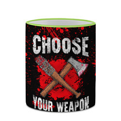Кружка 3D Choose Your Weapon, цвет: 3D-светло-зеленый кант — фото 2