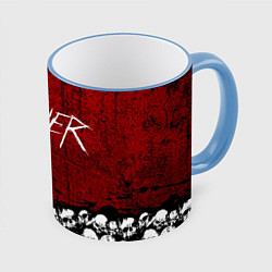 Кружка 3D Slayer Red, цвет: 3D-небесно-голубой кант