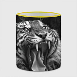 Кружка 3D Гнев тигра, цвет: 3D-желтый кант — фото 2