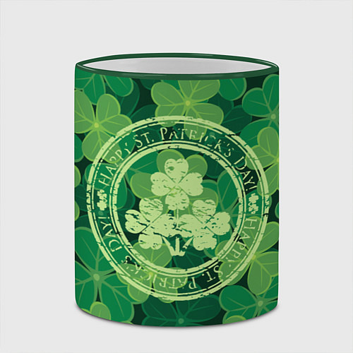Кружка цветная Ireland, Happy St. Patricks Day / 3D-Зеленый кант – фото 2