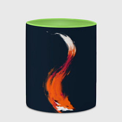 Кружка 3D Хитрая лисичка, цвет: 3D-белый + светло-зеленый — фото 2