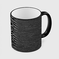 Кружка 3D Joy Division: Unknown Pleasures, цвет: 3D-черный кант