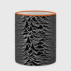 Кружка 3D Joy Division: Unknown Pleasures, цвет: 3D-оранжевый кант — фото 2