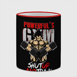 Кружка 3D Powerful Gym, цвет: 3D-красный кант — фото 2