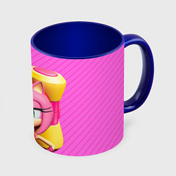 Кружка 3D Amy Rose, цвет: 3D-белый + синий