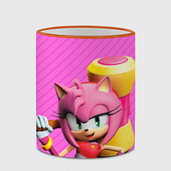 Кружка 3D Amy Rose, цвет: 3D-оранжевый кант — фото 2
