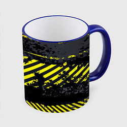 Кружка 3D Grunge Line, цвет: 3D-синий кант