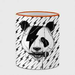 Кружка 3D Панда вокалист, цвет: 3D-оранжевый кант — фото 2