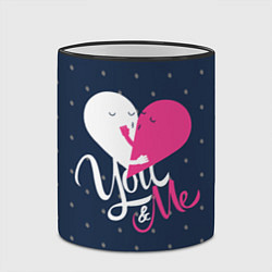 Кружка 3D Valentines Day, you and my, цвет: 3D-черный кант — фото 2