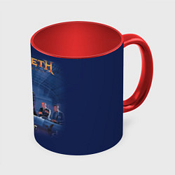 Кружка 3D Megadeth: Rust In Peace, цвет: 3D-белый + красный