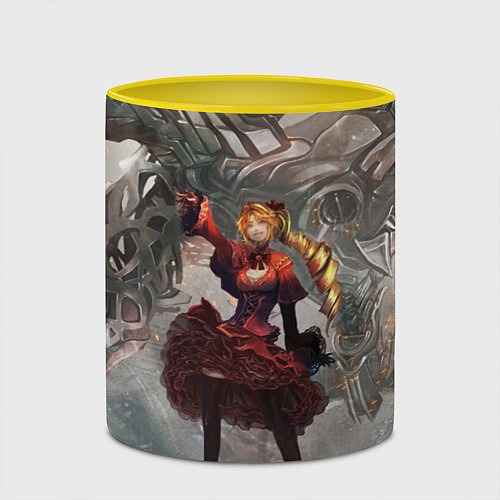 Кружка цветная Shigatsu wa Kimi / 3D-Белый + желтый – фото 2