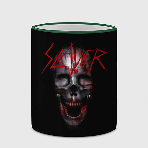 Кружка цветная Slayer: Wild Skull / 3D-Зеленый кант – фото 2