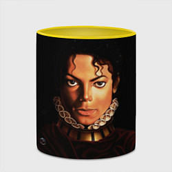 Кружка 3D Король Майкл Джексон, цвет: 3D-белый + желтый — фото 2
