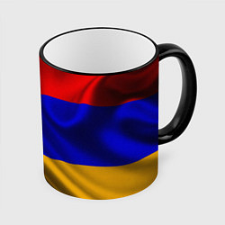 Кружка 3D Флаг Армения, цвет: 3D-черный кант