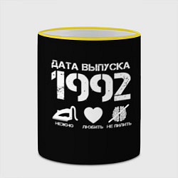 Кружка 3D Дата выпуска 1992, цвет: 3D-желтый кант — фото 2