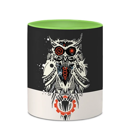 Кружка цветная TDD Owl 95 / 3D-Белый + светло-зеленый – фото 2