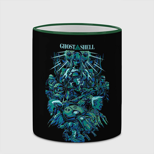 Кружка цветная Ghost In The Shell 7 / 3D-Зеленый кант – фото 2