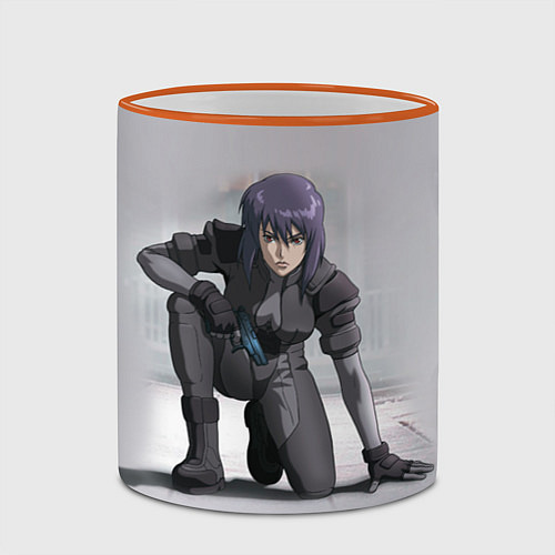 Кружка цветная Ghost In The Shell 5 / 3D-Оранжевый кант – фото 2