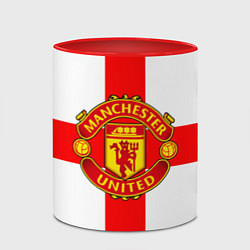Кружка 3D Manchester Utd: England, цвет: 3D-белый + красный — фото 2