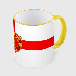 Кружка 3D Manchester Utd: England, цвет: 3D-желтый кант