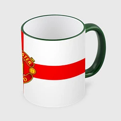 Кружка 3D Manchester Utd: England, цвет: 3D-зеленый кант