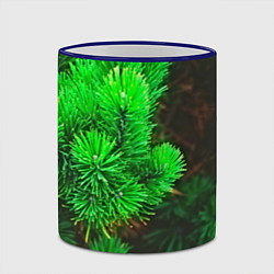 Кружка 3D Зелёная ель, цвет: 3D-синий кант — фото 2