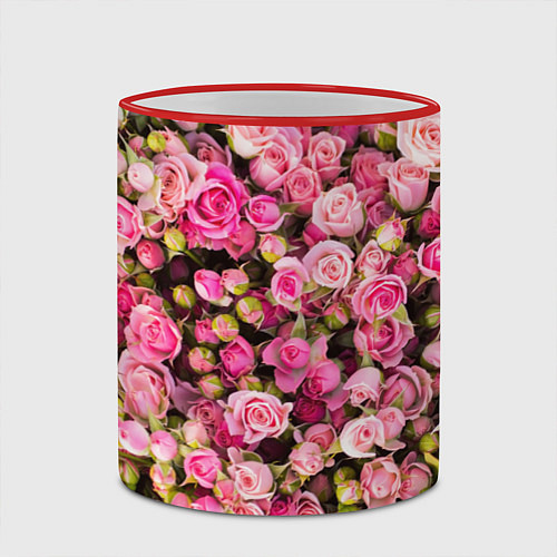 Кружка цветная Розовый рай / 3D-Красный кант – фото 2