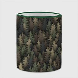 Кружка 3D Лесной камуфляж, цвет: 3D-зеленый кант — фото 2