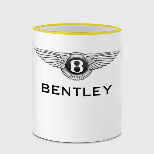 Кружка цветная Bentley / 3D-Желтый кант – фото 2