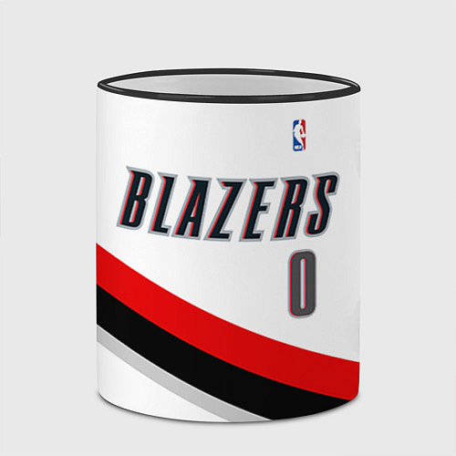 Кружка цветная Portland Trail Blazers 0 / 3D-Черный кант – фото 2