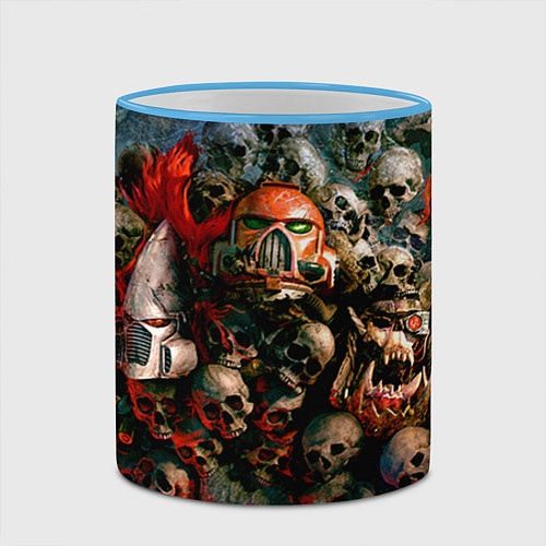 Кружка цветная Warhammer 40k: Skulls / 3D-Небесно-голубой кант – фото 2