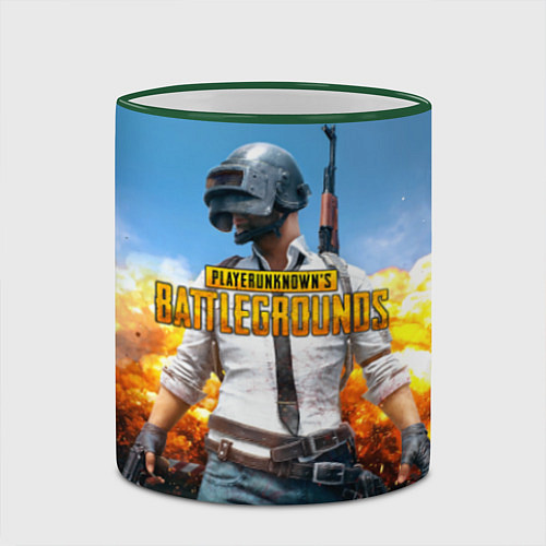 Кружка цветная PUBG Wars / 3D-Зеленый кант – фото 2
