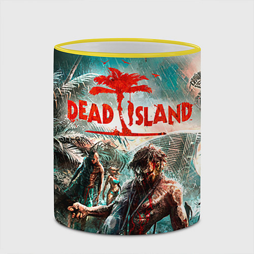 Кружка цветная Dead Island / 3D-Желтый кант – фото 2