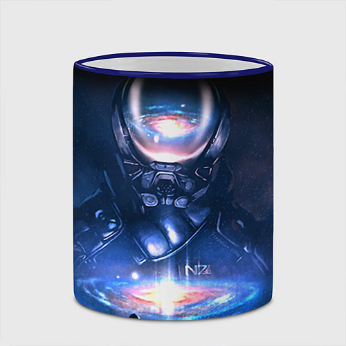 Кружка цветная Mass Effect: Andromeda 3 / 3D-Синий кант – фото 2