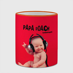 Кружка 3D Paparoach: Music Kid, цвет: 3D-оранжевый кант — фото 2