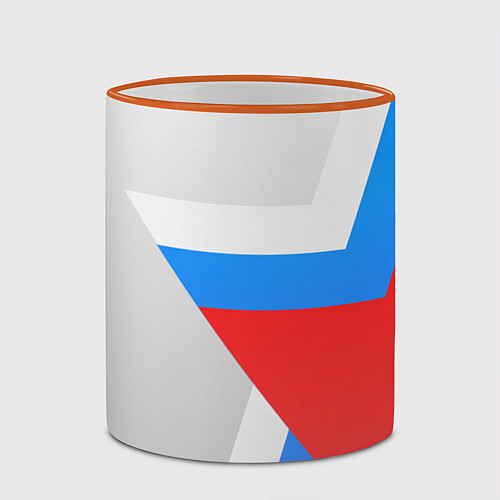 Кружка цветная Звезда России / 3D-Оранжевый кант – фото 2