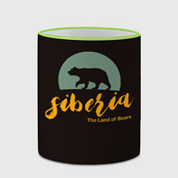Кружка 3D Siberia: Land of Bears, цвет: 3D-светло-зеленый кант — фото 2