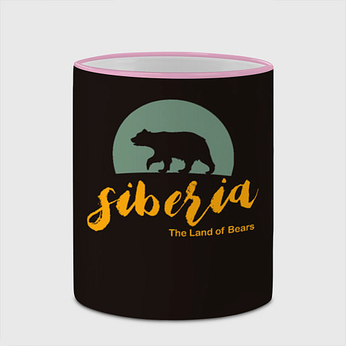 Кружка цветная Siberia: Land of Bears / 3D-Розовый кант – фото 2