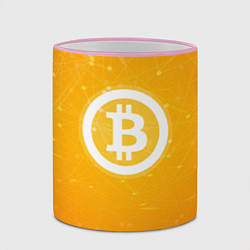 Кружка 3D Bitcoin Orange, цвет: 3D-розовый кант — фото 2