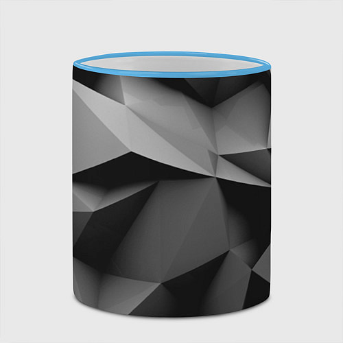 Кружка цветная Gray abstraction / 3D-Небесно-голубой кант – фото 2