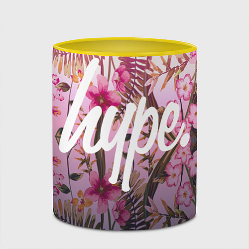 Кружка цветная Hype Flowers / 3D-Белый + желтый – фото 2