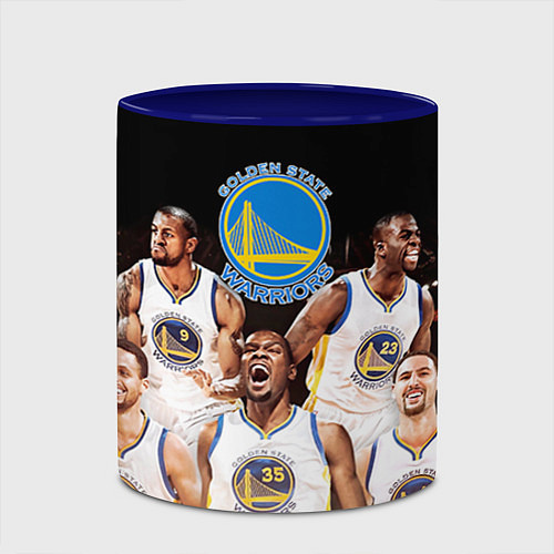 Кружка цветная Golden State Warriors 5 / 3D-Белый + синий – фото 2