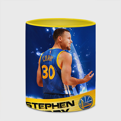 Кружка цветная Golden State Warriors 8 / 3D-Белый + желтый – фото 2