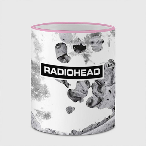 Кружка цветная Radiohead Abstraction / 3D-Розовый кант – фото 2