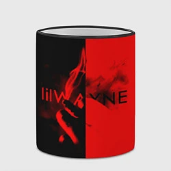 Кружка 3D Lil Wayne: Black & Red, цвет: 3D-черный кант — фото 2
